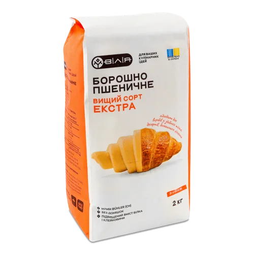 Борошно Пшеничне Екстра Вілія В/С М/У, 2 кг