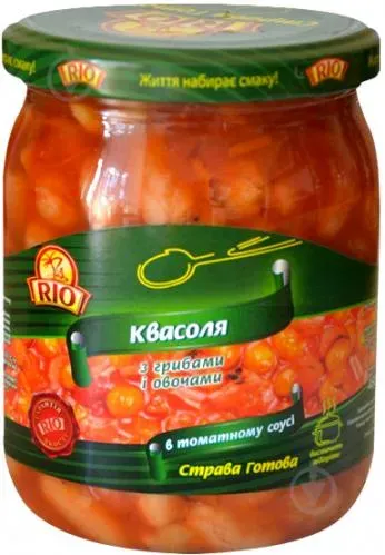 Квасоля Rio З грибами та овочами в томатному соусі 480г