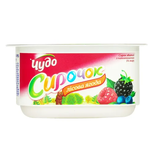 Сирок 5% збитий Лісова ягода Чудо 100г