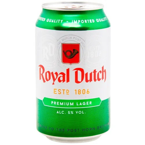 Пиво Royal Dutch Premium Lager світле фільтроване 5% 0,33л