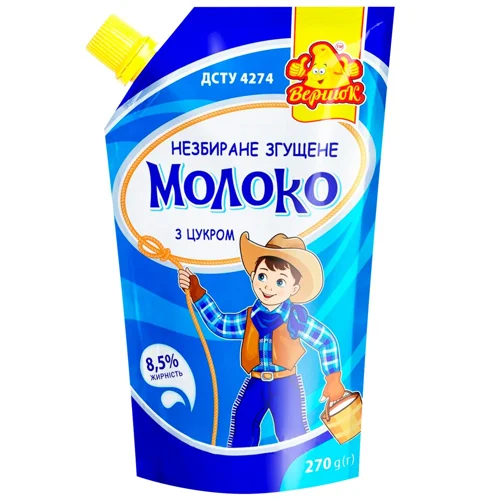 Молоко згущене Вершок з цукром 8.5% 270г