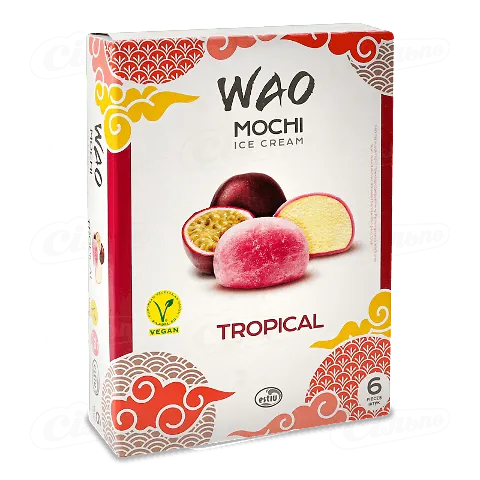 Десерт Wao Mochi з сорбетом з тропічними фруктами в рисовому тісті, 210г