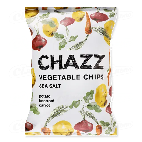 Чіпси Chazz овочеві з морською сіллю, 75г