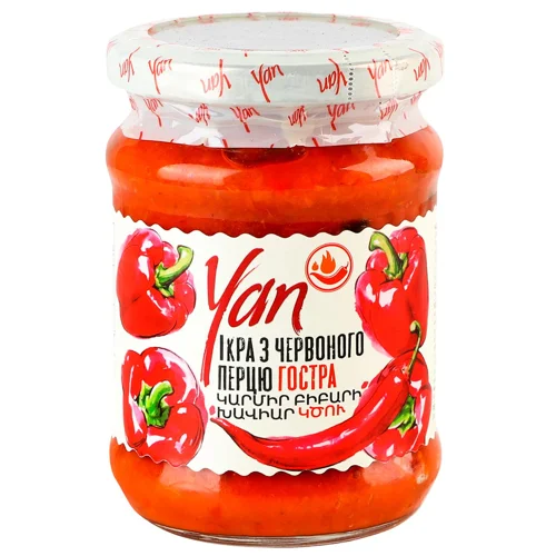 Ікра Yan з червоного перцю гостра 250г