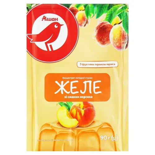 Желе Ашан зі смаком персика 90г