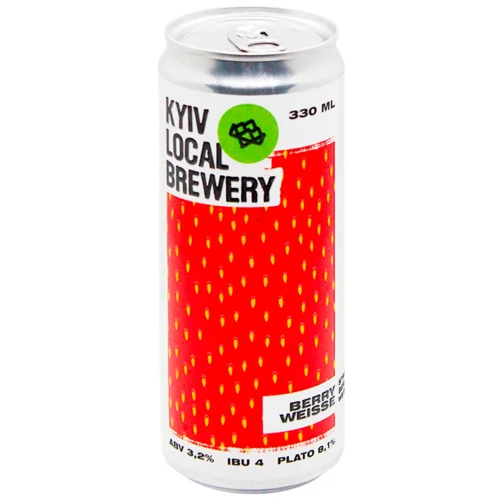 Пиво Kyiv Local Brewery Berry Weisse світле нефільтроване 3,2% 0,33л
