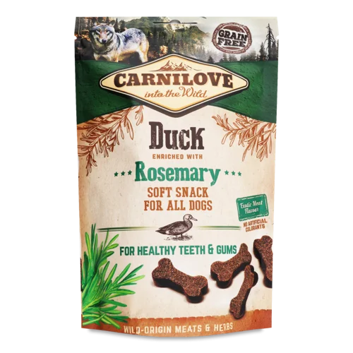 Ласощі Для Собак Напіввологі Здоров'я Зубів І Ясен Duck З Розмарином Carnilove, В/ґ, 200г