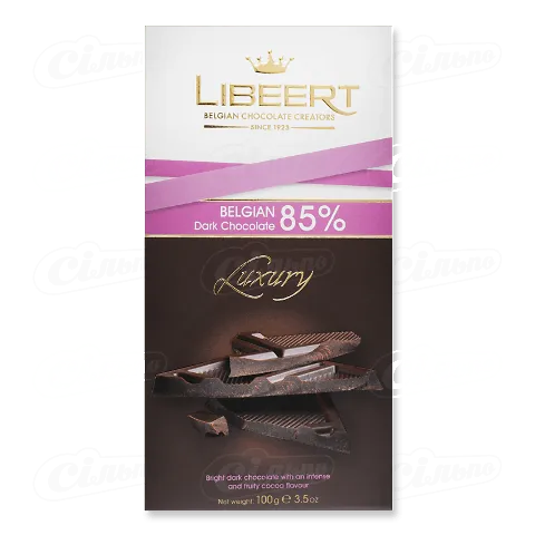 Шоколад чорний Libeert 85% какао, 100г