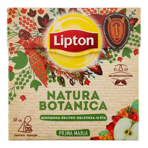 Суміш плодово-трав'яна Шипшина-Яблуко-Обліпиха-М'ята Natura Botanica Lipton