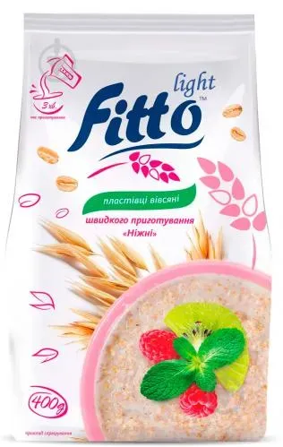 Пластівці вівсяні швидкого приготування "Ніжні" 400г ТМ «Fitto light»