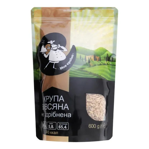 Крупа вівсяна недроблена «Моя Країна» д/п 600г