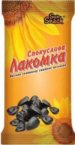 Насіння соняшнику смажене нечищене не солоне ТМ "Лакомка" 150г.