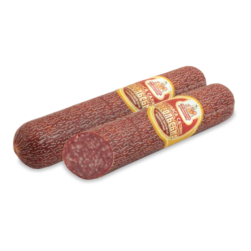 Ковбаса Салямі Посольська Хмельницькі Делікатеси Напівкопчене к/з, кг