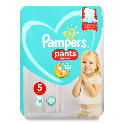 Підгузки Pampers Pants трусики розмір 5 Junior, 15 шт.х6, в/ґ
