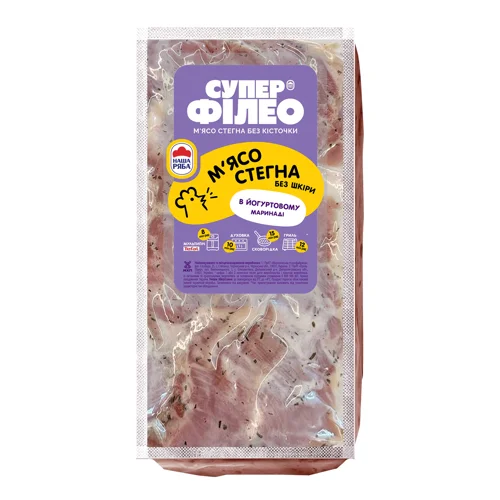 М`ясо стегна курчати-бройлера Супер Філео в йогуртовому маринаді кг