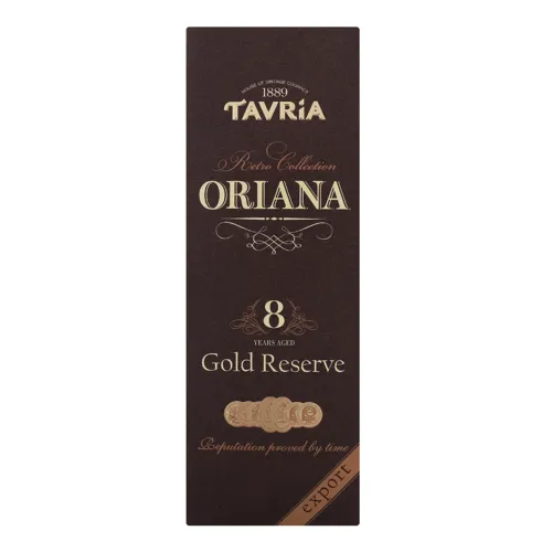 Коньяк 500мл 40% 8 років витримки Gold Reserve Oriana Tavria