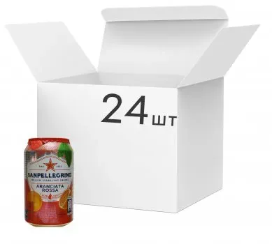 Напій San Pellegrino Aranciata Rossa зі смаком апельсину 0,33л