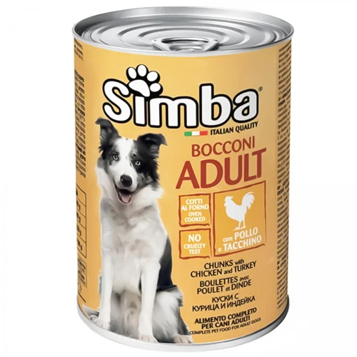 Корм вологий Simba з куркою та індичкою для собак 415г