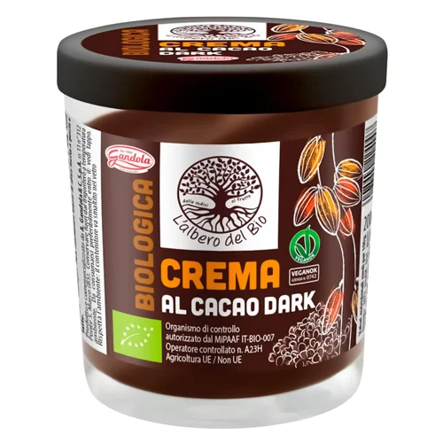 Паста Gandola з темним какао органічна 200г