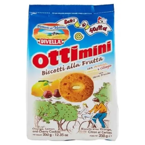 Печиво Divella Ottimini з фруктовою начинкою 350г