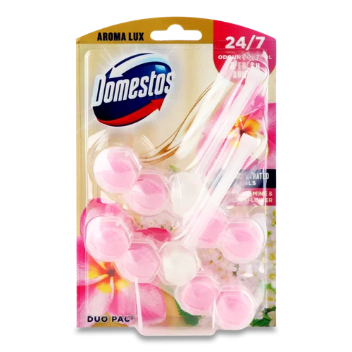Блок для Чищення Унітазу Aroma Lux Domestos, Рожевий Жасмин та Бузина, 2x55г
