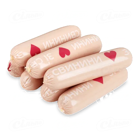 Сосиски «Глобино» «Нямські» зі свинини вищого ґатунку, 1 кг