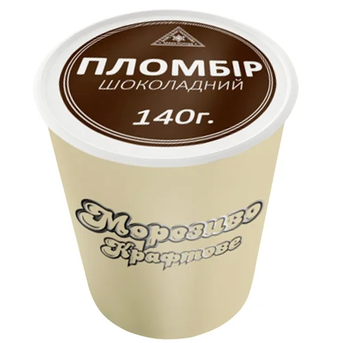 Морозиво пломбір Максхолод Крафтове шоколадне 140г