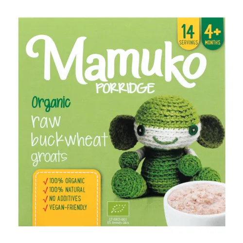 Крупа гречана органічна подрібнена Mamuko к/у 240г