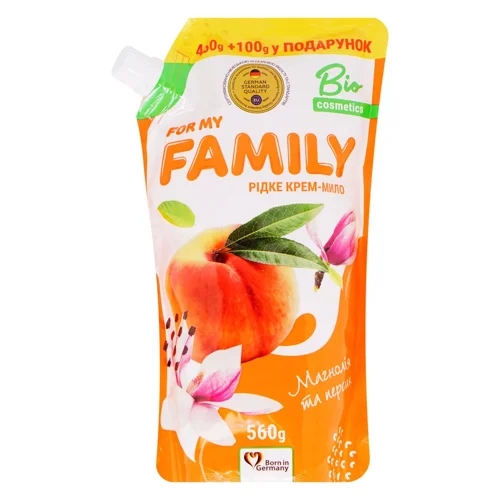 Крем-мило рідке For My Family Магнолія та персик 560мл
