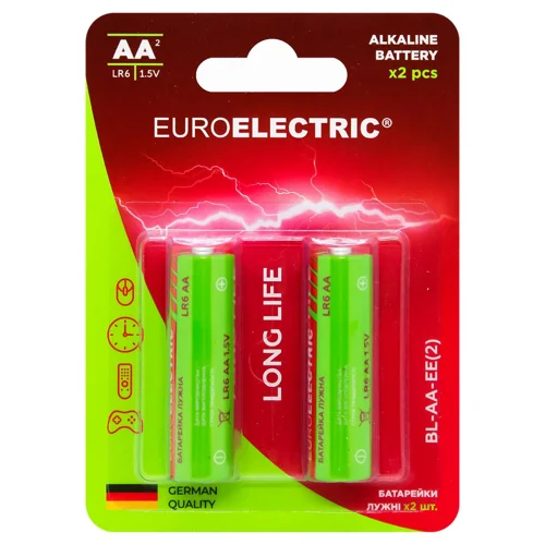 Батарейки Euroelectric лужні AA LR6 1,5V 2шт