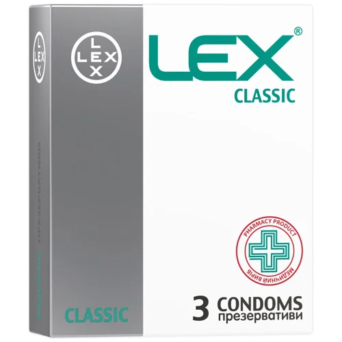 Презервативи Lex Classic класичні латексні з накопичувачем 3шт