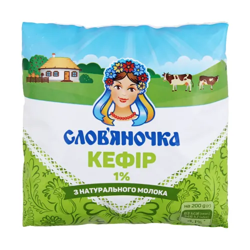 Кефір 1% Слов'яночка плівка 425г