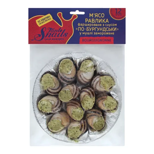 М'ясо равлика фаршироване з соусом у мушлі По-бургундськи Tante Snails м/у 140г