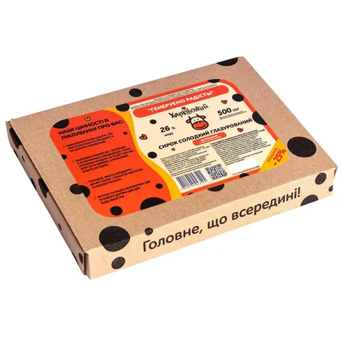 Сирок Харківський Ванільний в карамельній глазурі солодкий глазурований 26% 500г