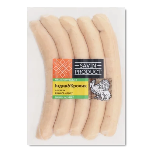 Сосиски Із Індички Та Кролика Savin Product, кг