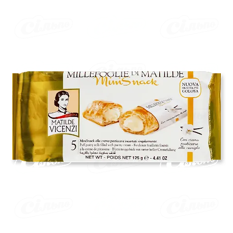 Печиво-рол листкове Matilde Vicenzi з кремом Patissiere, 125г
