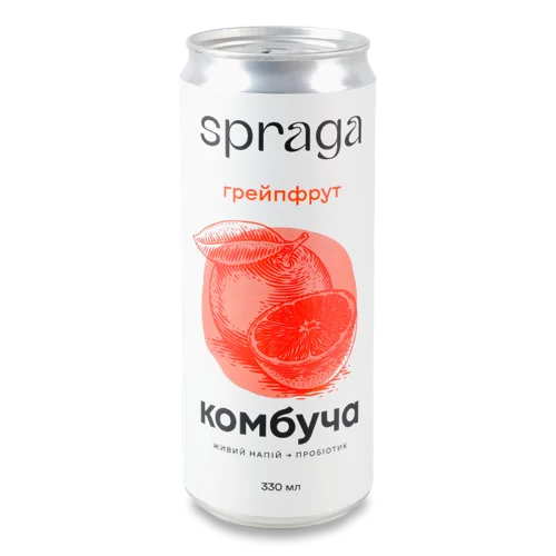 Напій Безалкогольний Слабогазований Грейпфрут Комбуча в/ґ, з/б 330мл