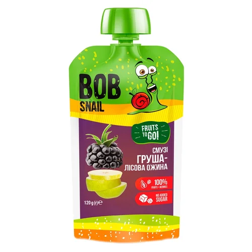 Смузі Bob Snail груша-лісова ожина 120г