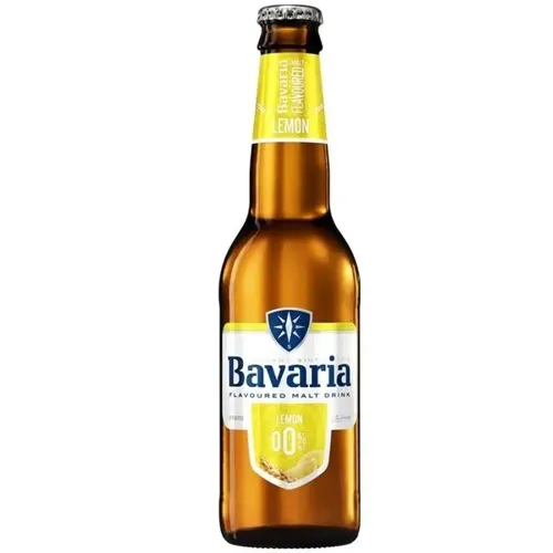 Пиво Bavaria Лимон, безалкогольне, світле, фільтроване, 0,33л