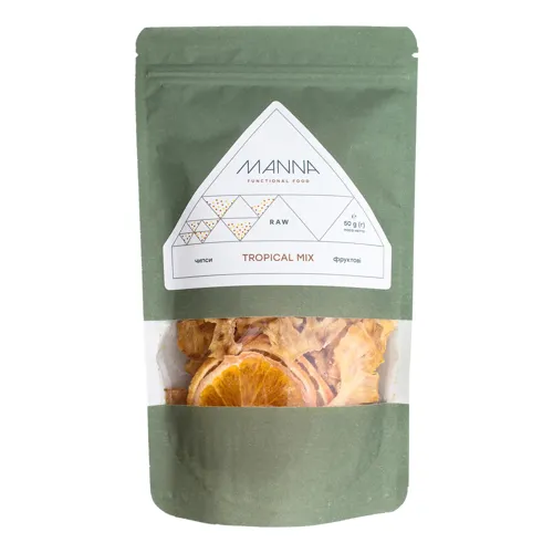 Чіпси фруктові сироїдні Tropical Mix Manna д/п 50г
