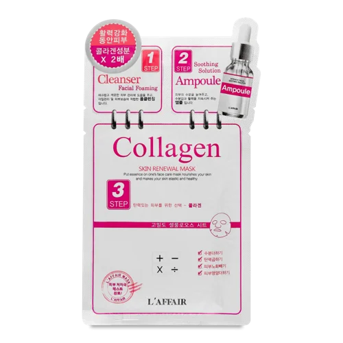 Маска для Обличчя 3-Компонентна Collagen L'affair, Вищого Ґатунку, 1шт