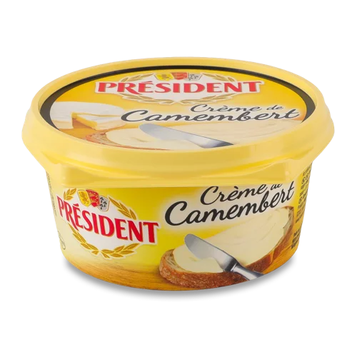 Сир Плавлений Крем де Камамбер Президент В/ґ 125г