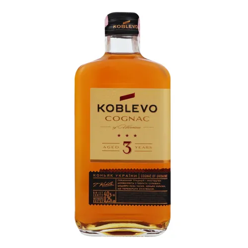 Коньяк 0.25л 40% Три зірки Koblevo