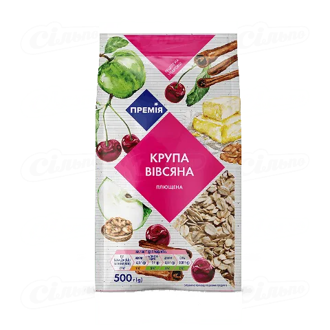 Крупа вівсяна «Премія»® плющена, 500г
