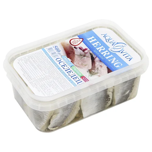 Філе оселедця Aqua Vita слабосолоне шматочки 500г