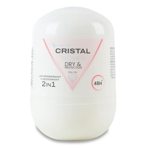 Антиперспірант-Дезодорант Для Жінок Кульковий 2в1 Cristal 50мл