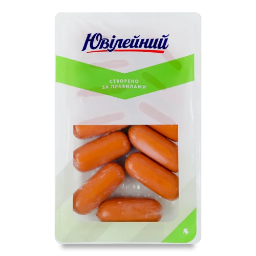 Сосиски Варені Міні Класичні Ювілейний В/с, Лоток 0.25кг