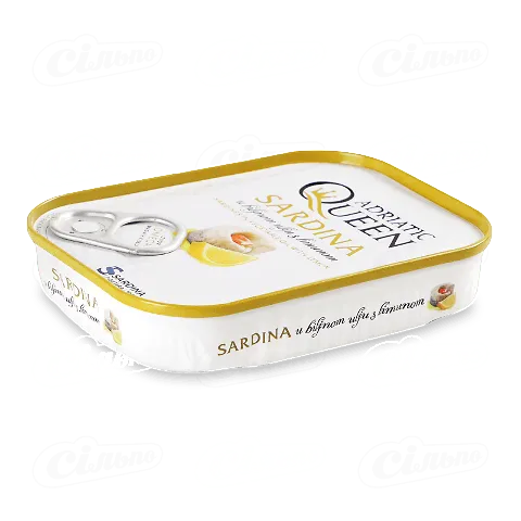 Сардини Adriatic Queen з лимоном в олії, 105г