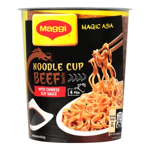 Вермішель швидкого приготування зі смаком яловичини та соєвим соусом негостра Magic Asia Maggi ст 63г