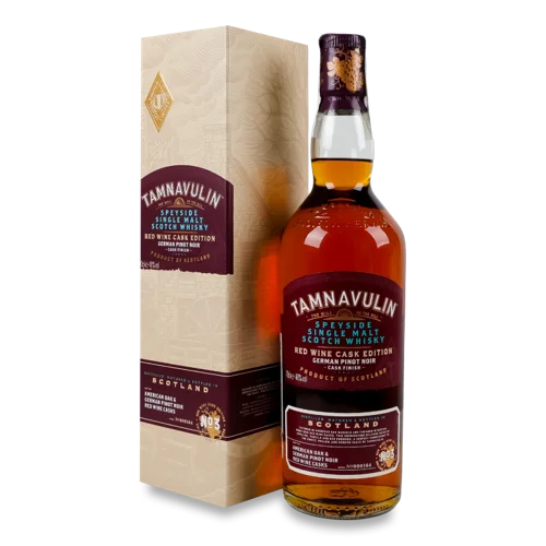 Віскі Односолодове Шотландське Tamnavulin В/ґ, 0.7л, 40%, Витримка В Бочках Від Червоного Вина German Pinot Noir, К/У